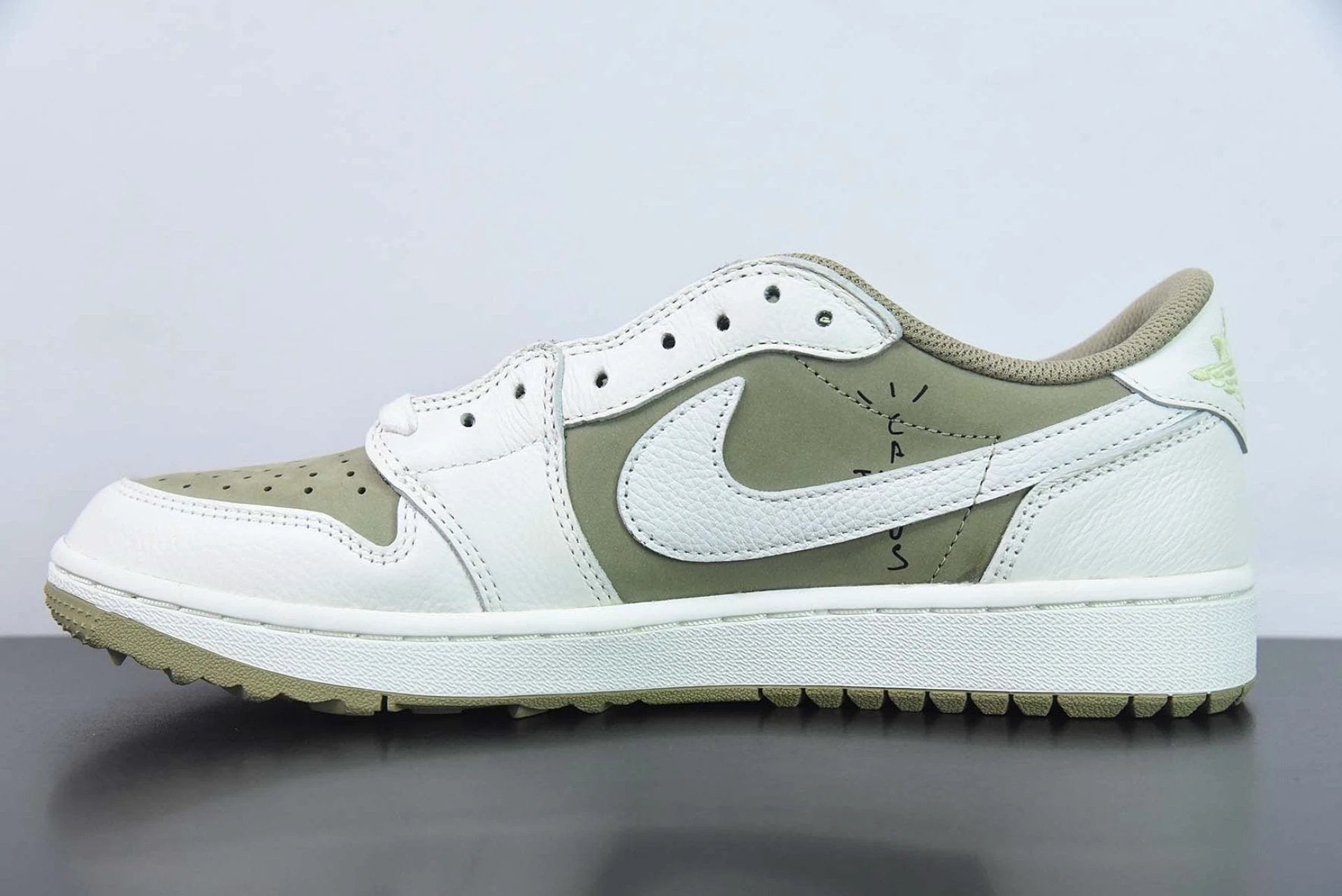 Air Jordan 1 Retro Low Golf Travis Scott Neutral Olive by Air Jordan