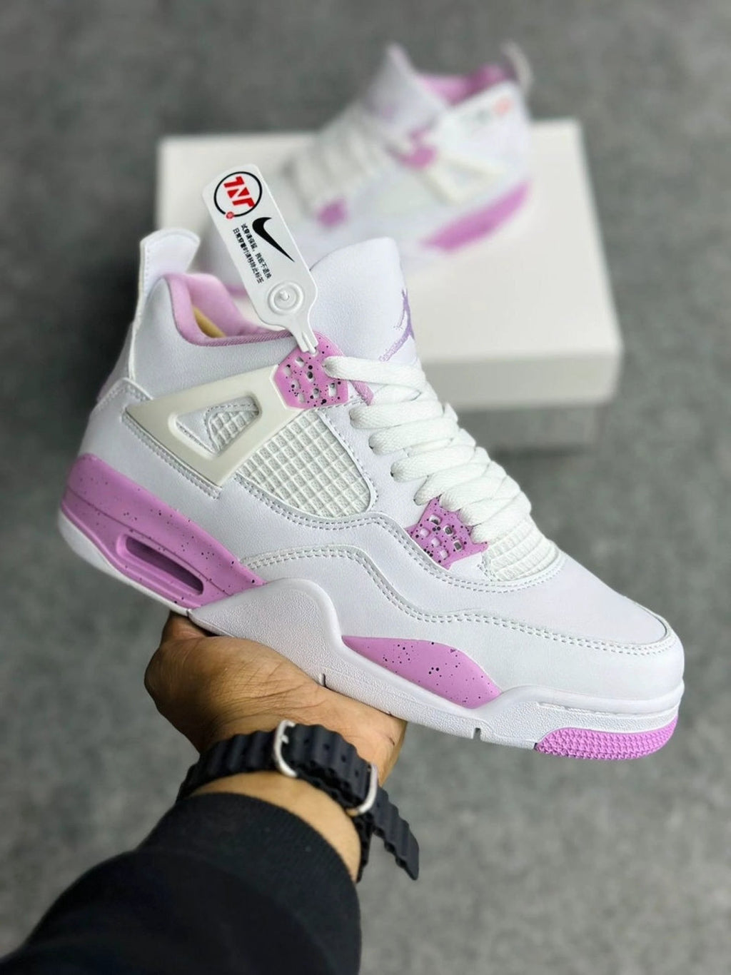 Air Jordan 4 White Pink Oreo by Air Jordan