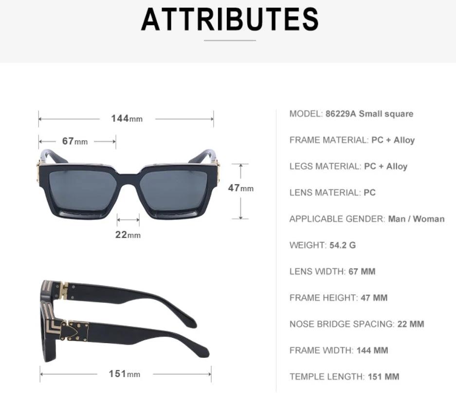 Black Square UV Protection Sunglasses by BowLift