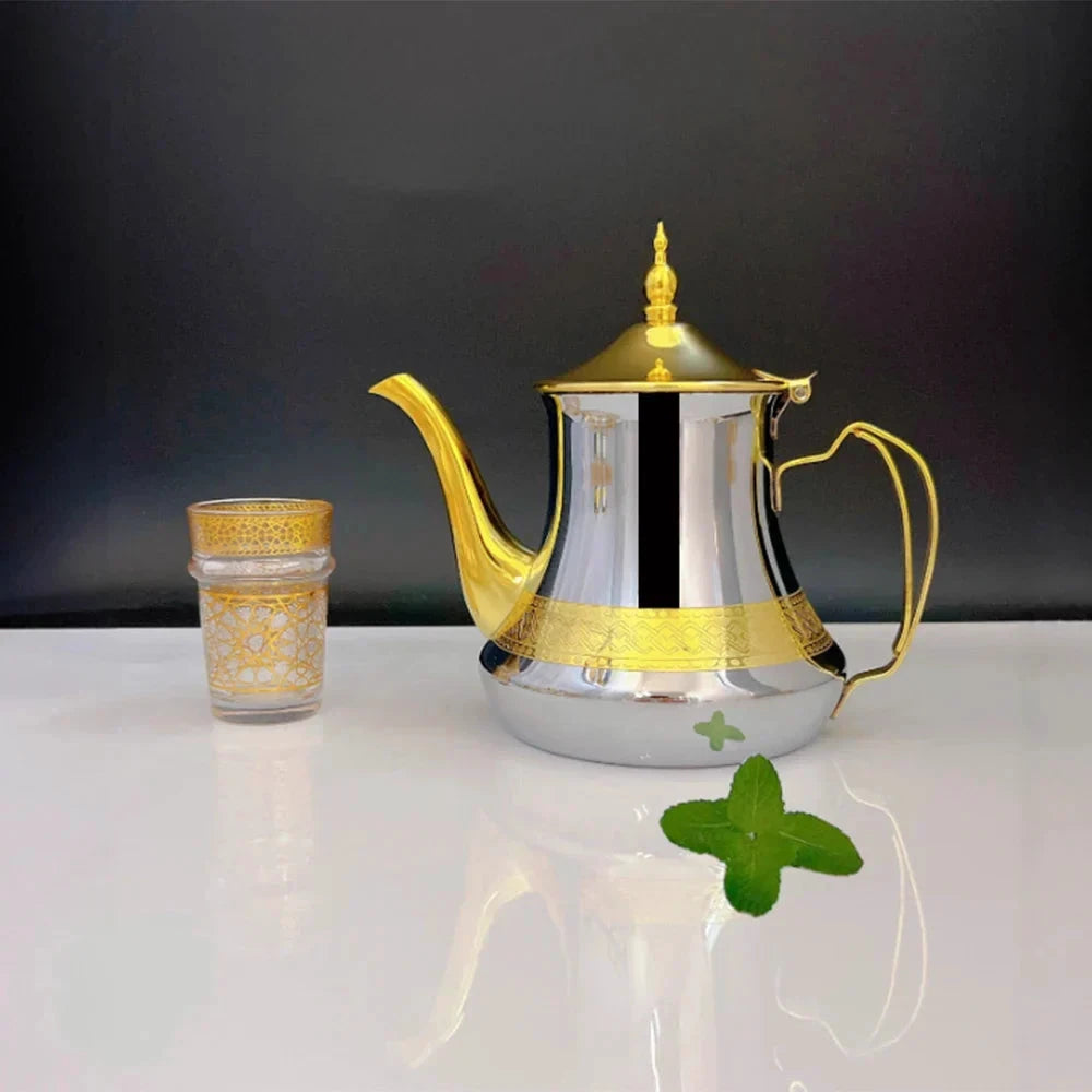 Induction Gas Arabic Style Stainless Steel Teapot Water Tea Kettle by Bowlift