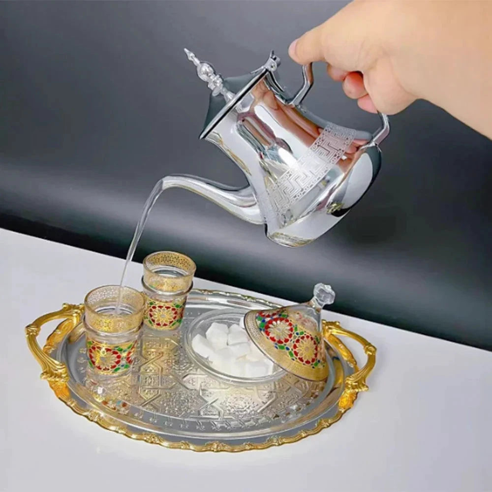Induction Gas Arabic Style Stainless Steel Teapot Water Tea Kettle by Bowlift