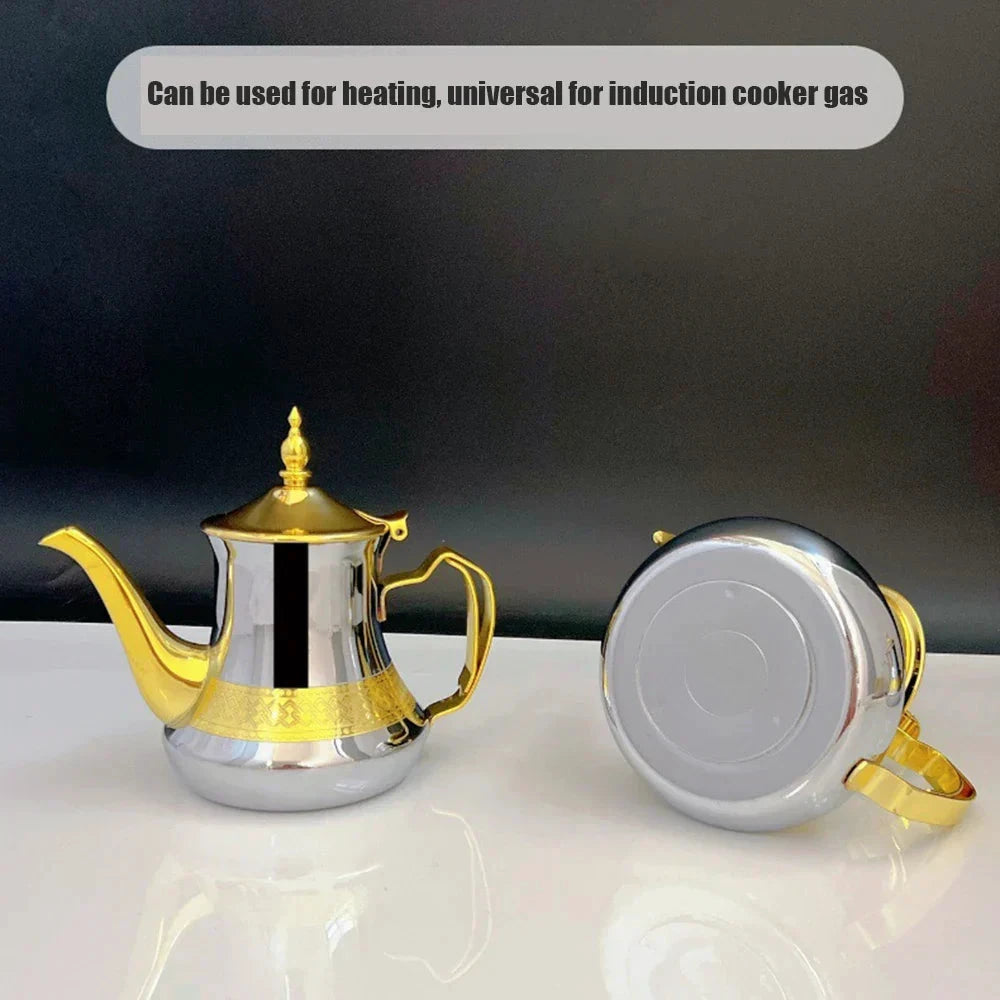 Induction Gas Arabic Style Stainless Steel Teapot Water Tea Kettle by Bowlift