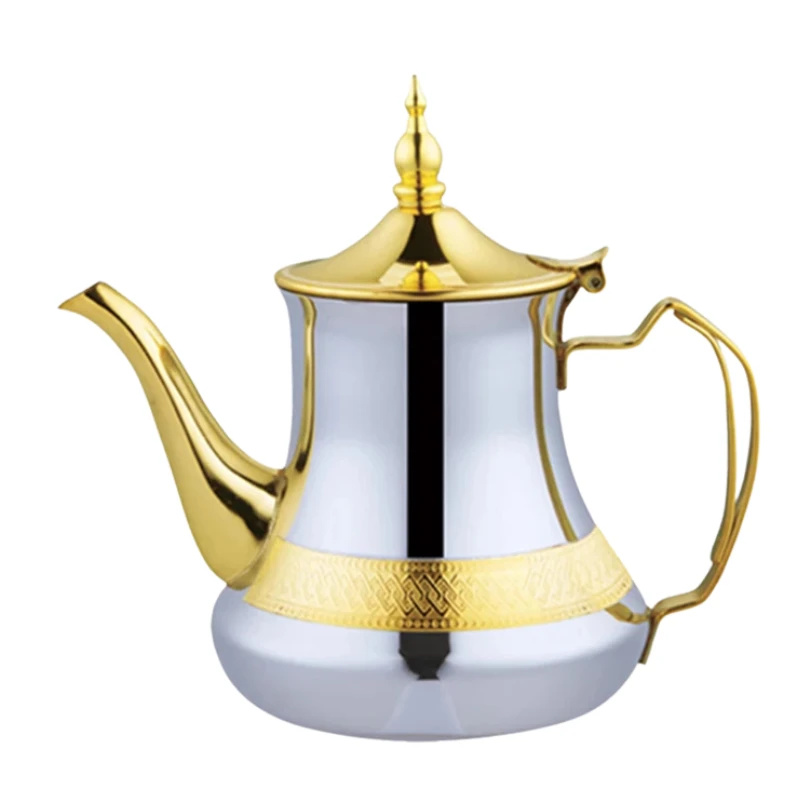 Induction Gas Arabic Style Stainless Steel Teapot Water Tea Kettle by Bowlift