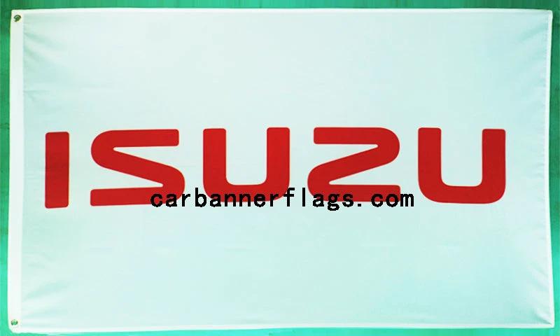 Isuzu Flag-3x5 Banner-100% polyester-White by flagsshop