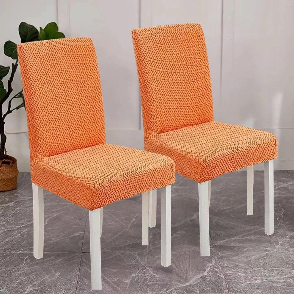Sylva Jacquard Velvet Stretch Dining Chair Cover by Casa & Beyond