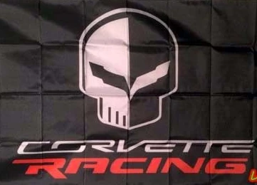 Chevrolet Racing Jack Skull Flag-3x5 FT Banner-100% polyester-2 Metal Grommets by flagsshop