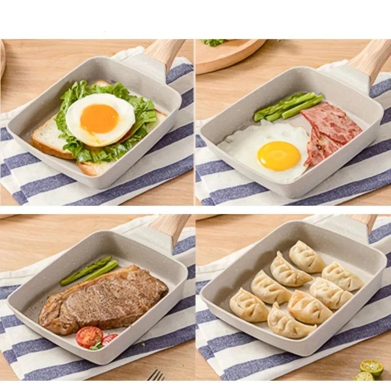 Japanese Omelettes Pan Nonstick Egg Frying Pan Rectangular Frying Pan by Bowlift