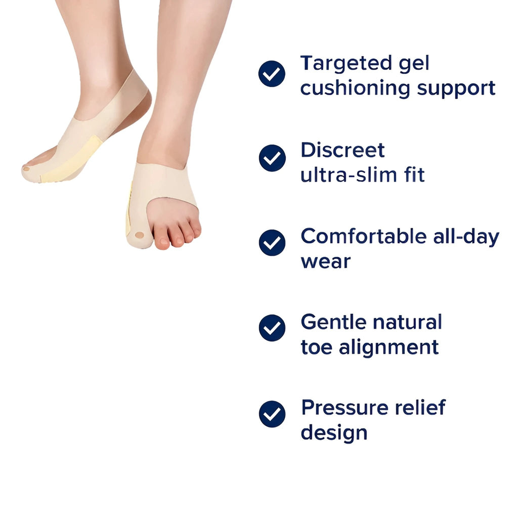 Pain-Reducing Gel Padding – Ultra-Slim Stretch Fabric – Everyday Comfort and Alignment for Bunions Bowlift by Bowlift