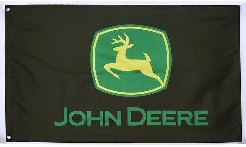 John Deere flag-3x5 FT-100% polyester-Banner-one sided & 2 sided by flagsshop