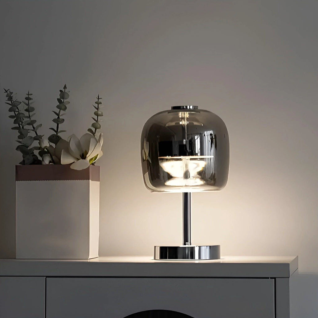 Portable - Elegant table lamp made of mirror glass Bowlift by Bowlift