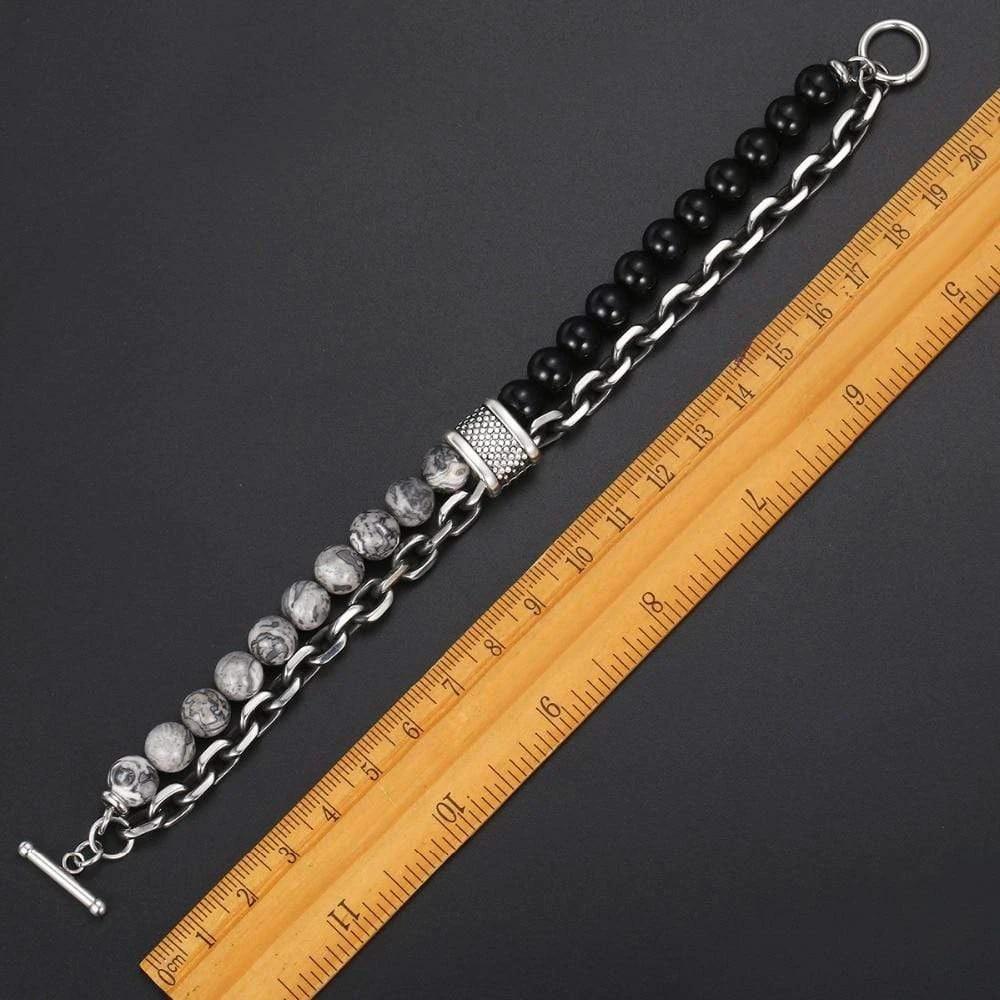 Tiger Eye Beaded Bracelet for Men "The Warrior" - Asher Bowlift by Bowlift