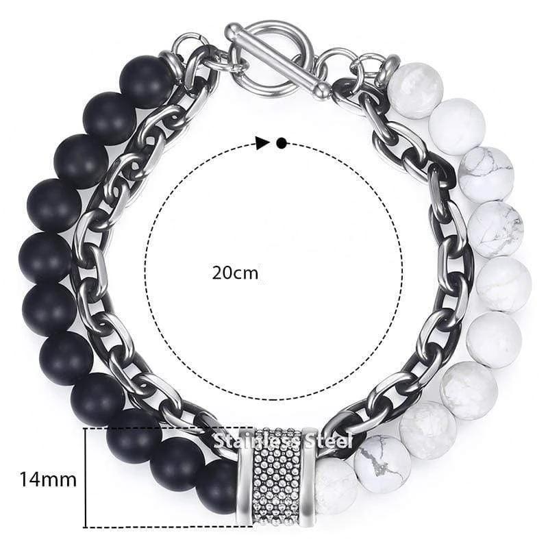 Tiger Eye Beaded Bracelet for Men "The Warrior" - Asher Bowlift by Bowlift