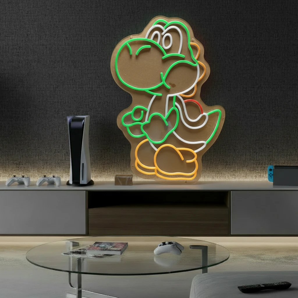 Anime Neon Sign Dinosaurs Neon Sign Bedroom Wall Decor Sign by Neonchics