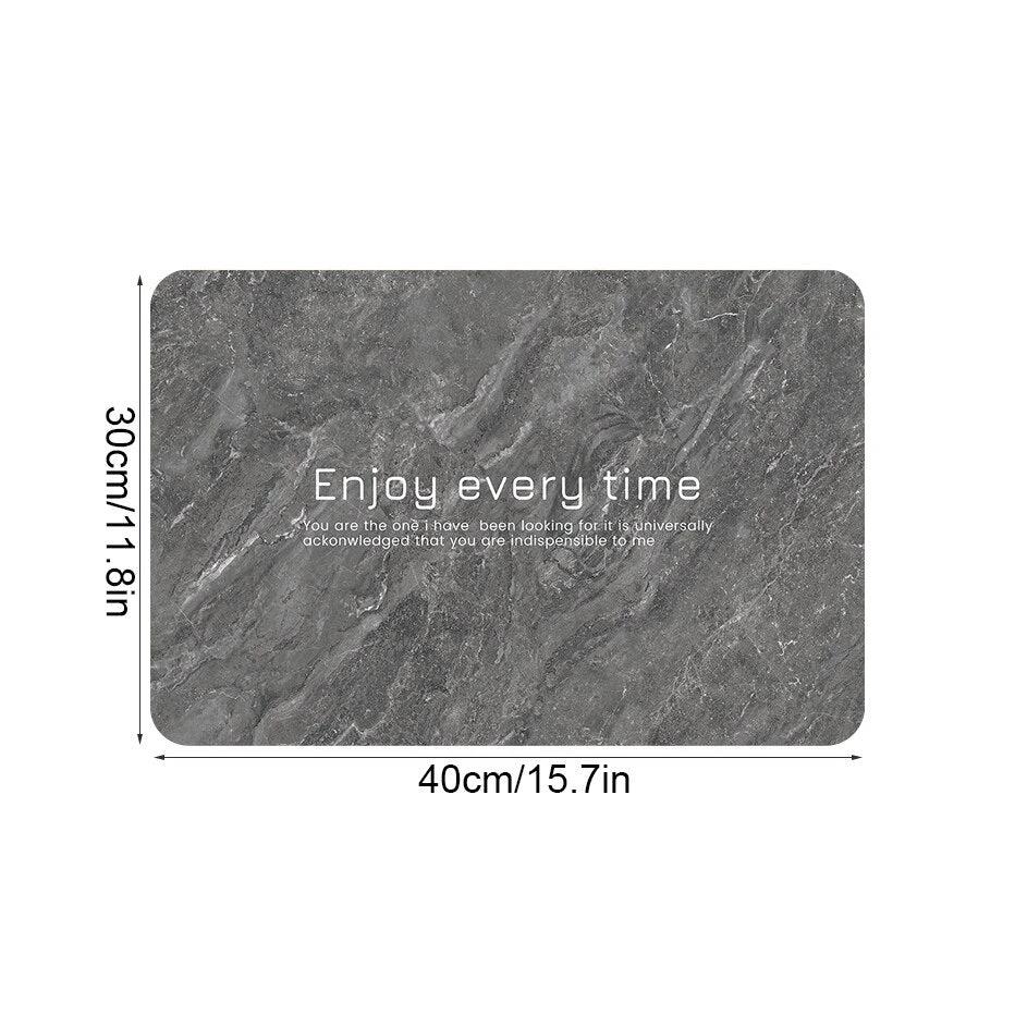Kitchen Countertop Drainer Mat Slide Pad Water Absorbent Drying Mat by Bowlift