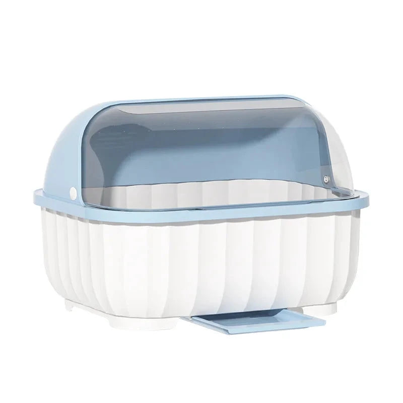 Kitchen Dish Drainer Rack Removable Drip Tray Organizer Drying Rack by Bowlift