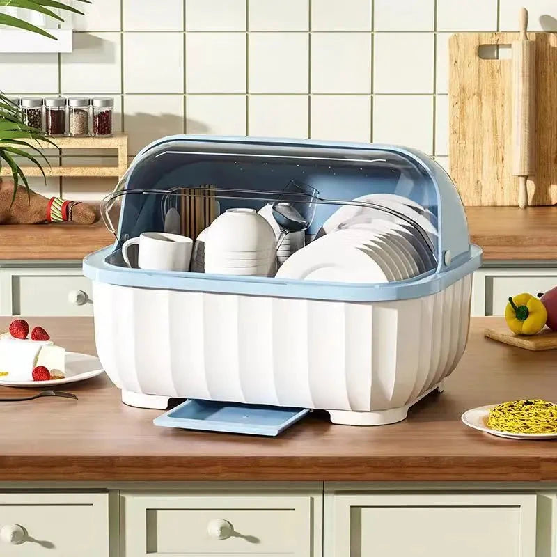 Kitchen Dish Drainer Rack Removable Drip Tray Organizer Drying Rack by Bowlift