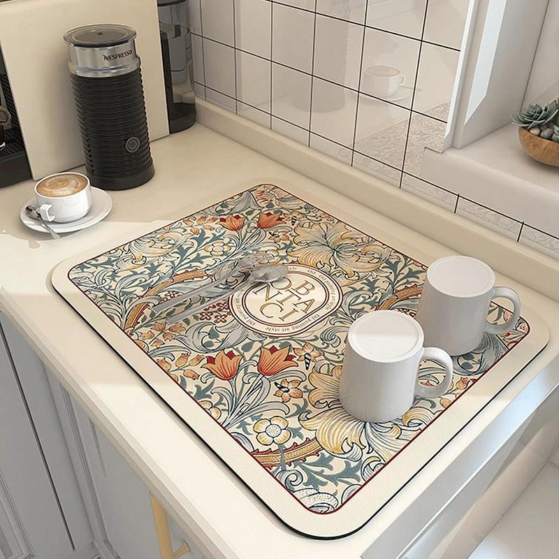 Kitchen Drain Pad Dish Drying Mat Rugs Non-slip Kitchen Sink Mat by Bowlift