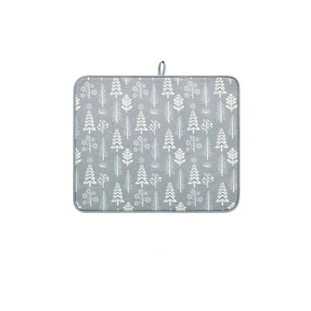 Kitchen Drying Mat Cups Dishes Cutting Board Absorbent Placemat by Bowlift
