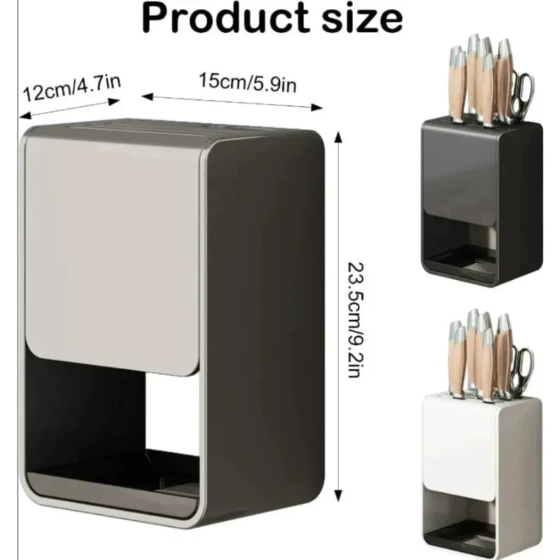 Kitchen Knife Holder Multifunctional No-Drill Household Storage Rack by Bowlift