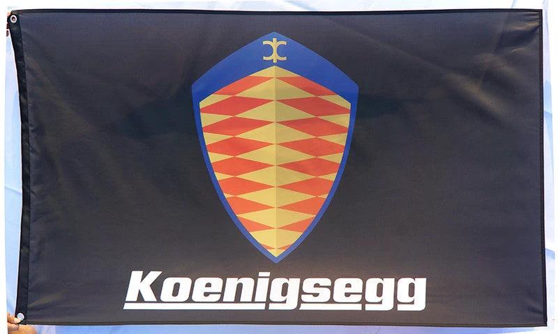 Koenigsegg Flag-3x5ft Banner-100% polyester-Black by flagsshop