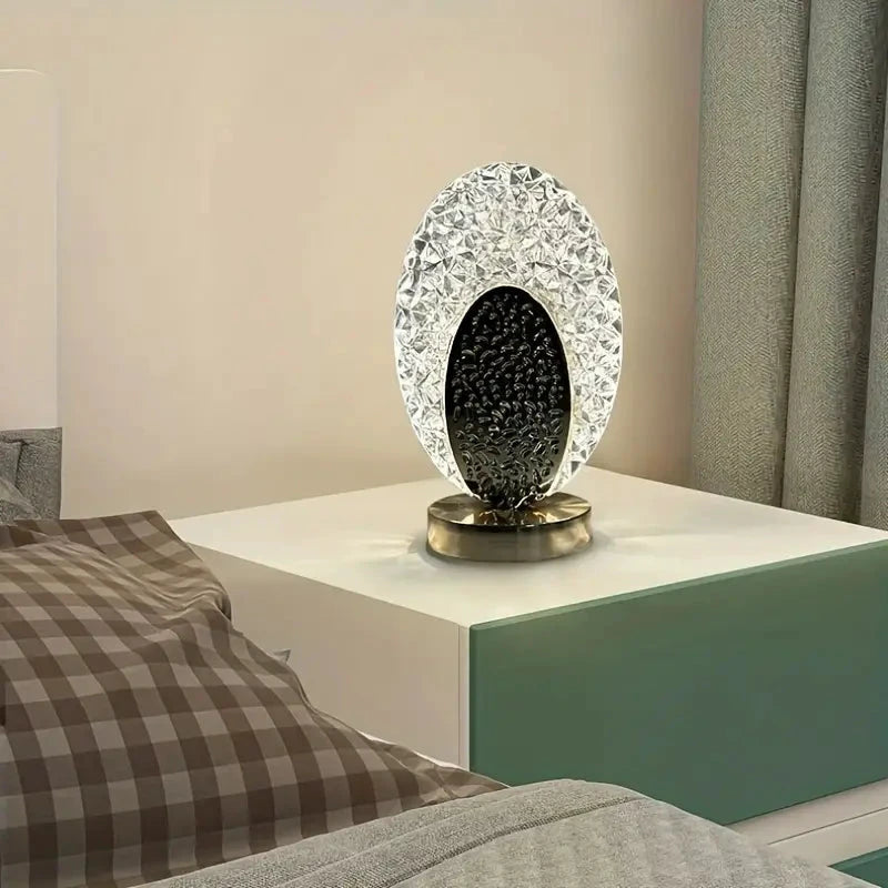 Plumalux Table Lamp Peacock Design | Cordless & USB rechargeable | Dimmable LED light | 22×13.5 cm | ABS housing by BowLift