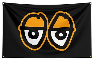 Krooked Flag -3x5ft Krooked Moonsmile Banner- Skateboards Eyes flag by flagsshop