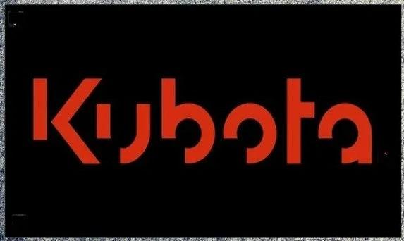 Kubota Flag-3x5 FT Banner-100% polyester-2 Metal Grommets by flagsshop