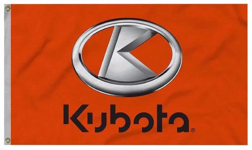 Kubota Flag-3x5 FT Banner-100% polyester-2 Metal Grommets by flagsshop