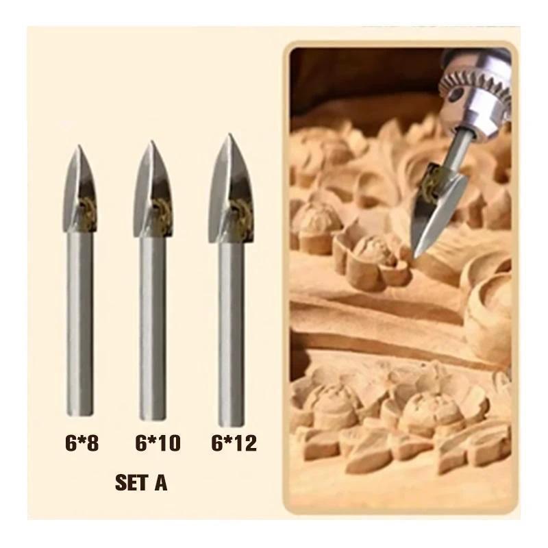 Drill set for wood sculptures by Bowlift