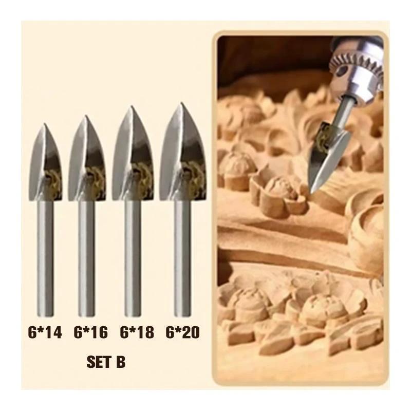 Drill set for wood sculptures by Bowlift