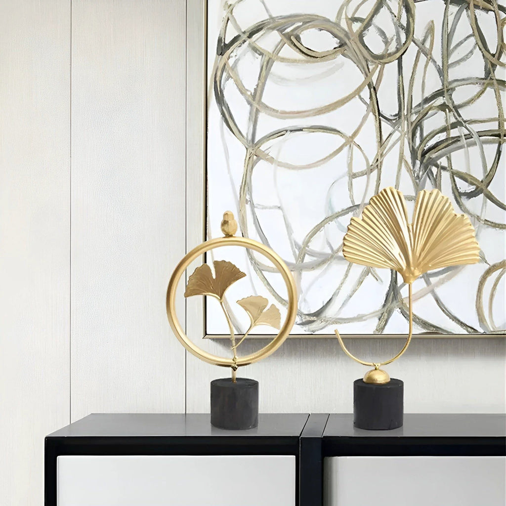 Minimalistic Ginkgo Leaf Sculpture for Elegant Natural Charm Bowlift by Bowlift