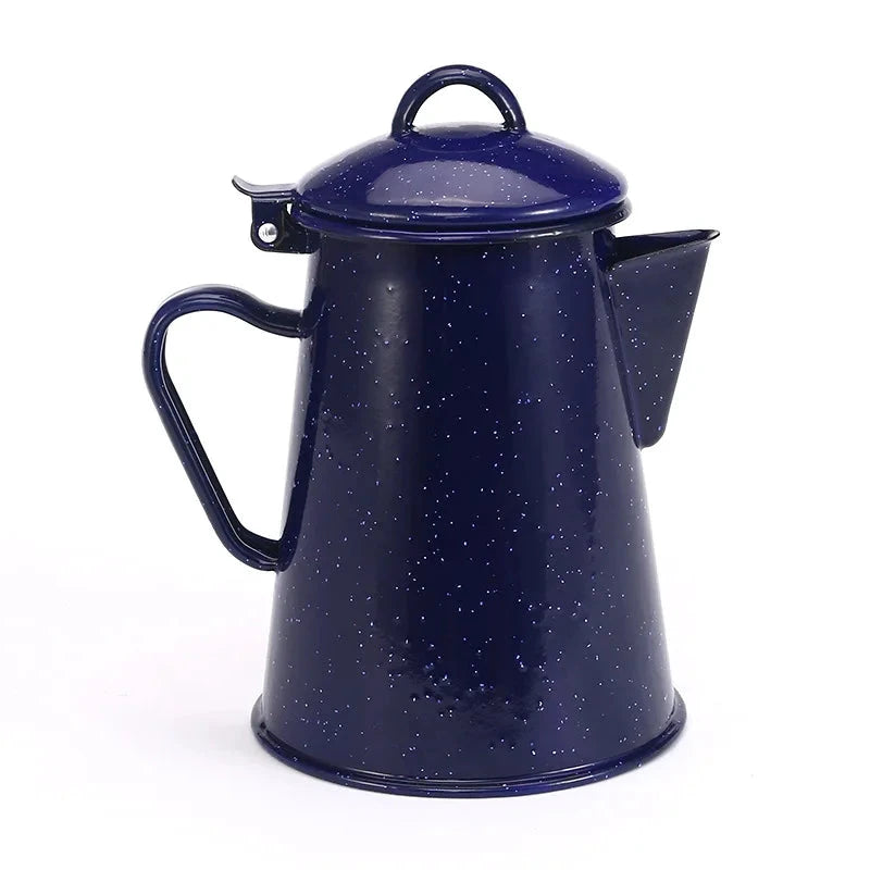 Large Capacity Enamel Handle Pot for Coffee Tea Water Enamel Kettle by Bowlift