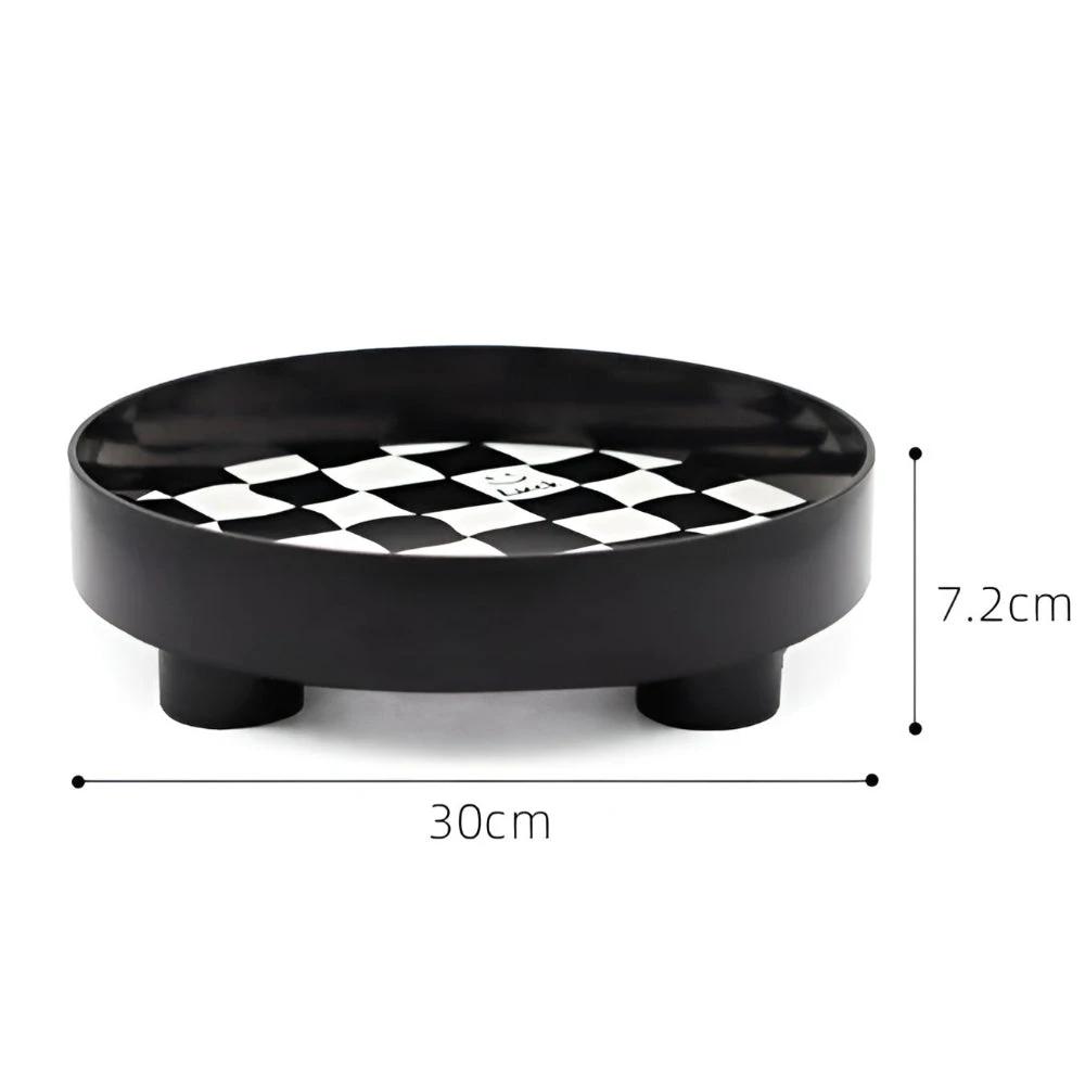 Round Checkerboard Storage Tray by Casa & Beyond