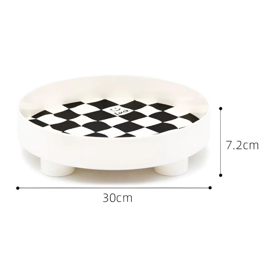 Round Checkerboard Storage Tray by Casa & Beyond