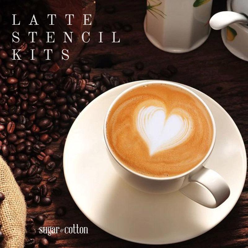 Latte Stencil Kit - 16 Piece Set by Bowlift