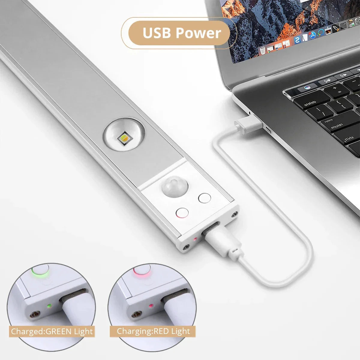LED Under Cabinet Spot Light Rechargeable Magnet Night Light by Bowlift