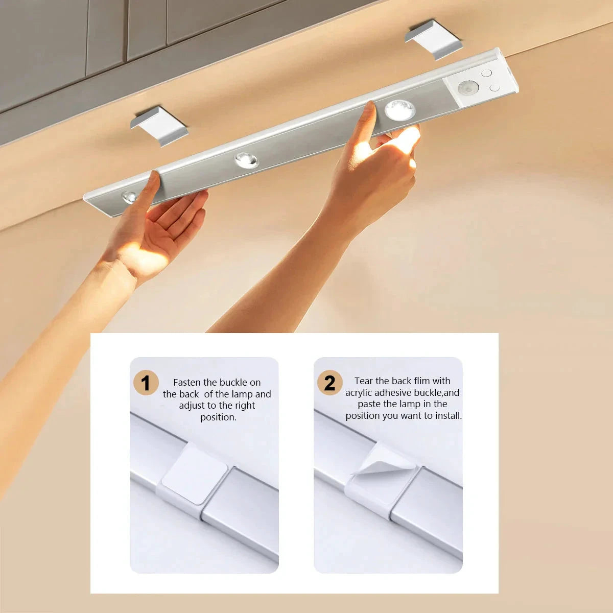 LED Under Cabinet Spot Light Rechargeable Magnet Night Light by Bowlift