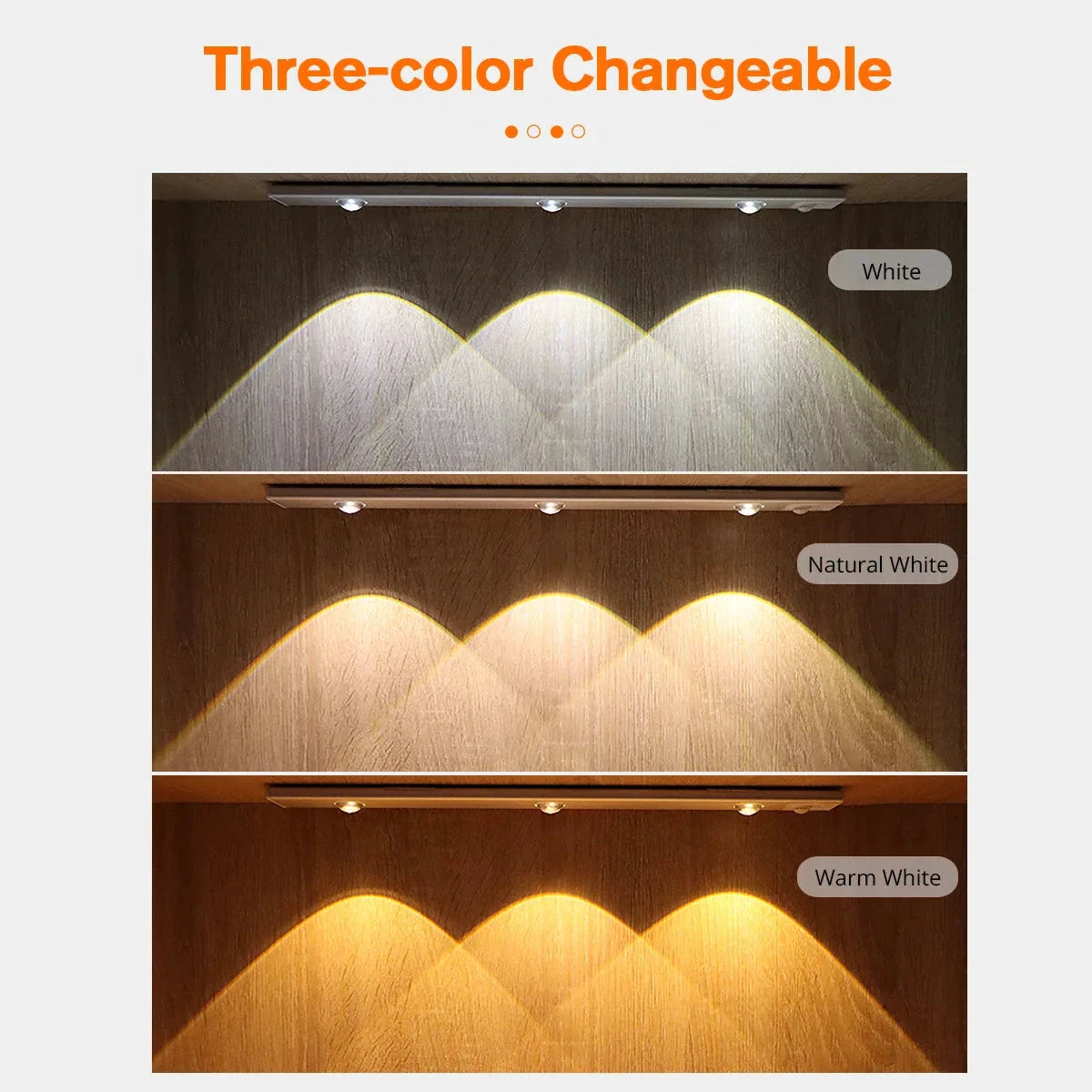 LED Under Cabinet Spot Light Rechargeable Magnet Night Light by Bowlift