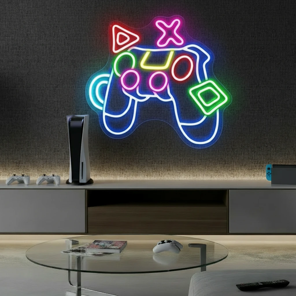 Game Controller Neon Sign Led Neon Sign for Wall Decor by Neonchics