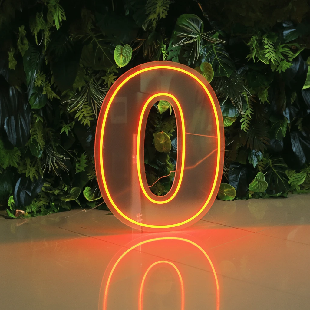 0 to 9 Number LED Neon Sign Wall Letters Light Party Decoration by Neonchics
