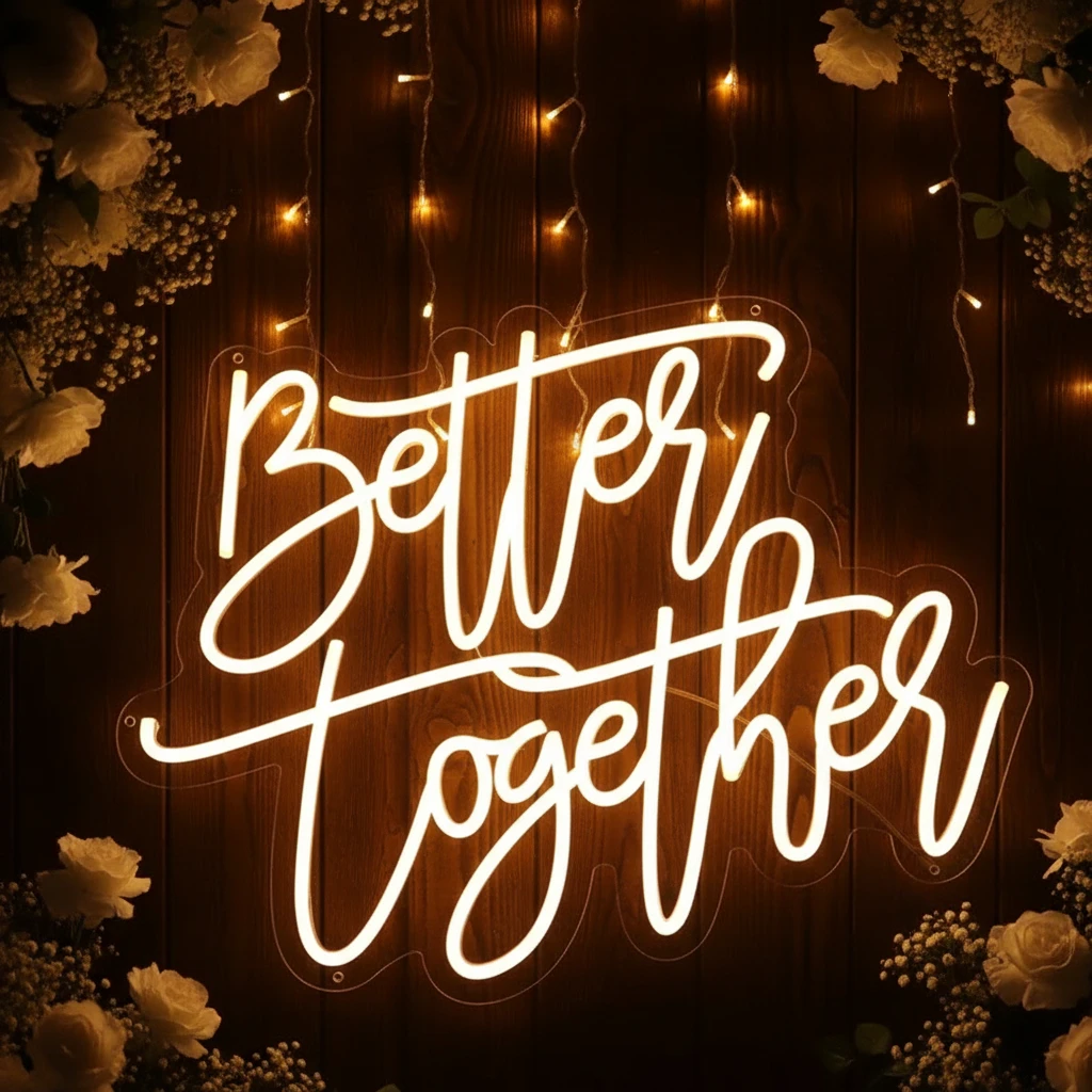 Better Together Neon Sign Wedding Neon Sign by Neonchics