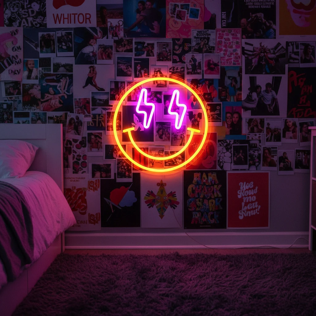 Smile Neon Sign for Shop&Home Decor by Neonchics