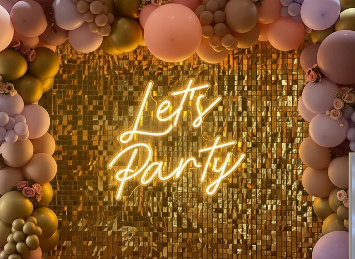 Let's Party Neon Sign Design Party Neon Sign by Neonchics