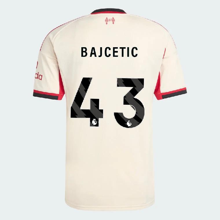Liverpool 2025-26 BAJCETIC 43 Away Jersey – Cream by Soccer Jersey
