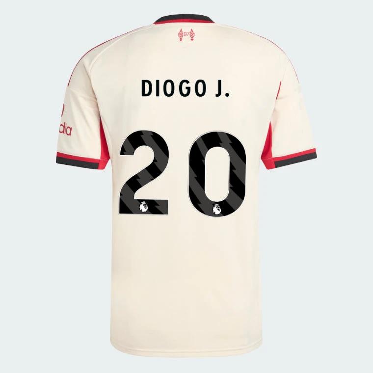 Liverpool 2025-26 DIOGO J. 20 Away Jersey – Cream by Soccer Jersey