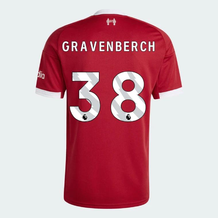Liverpool 2025-26 GRAVENBERCH 38 Home Jersey – Red by Soccer Jersey