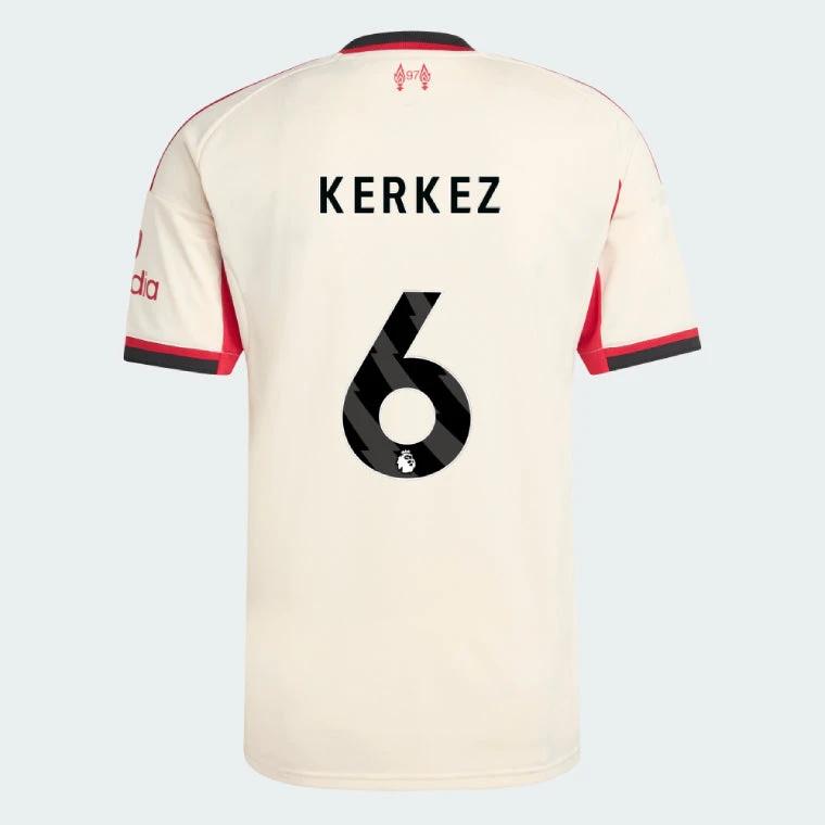Liverpool 2025-26 KERKEZ 6 Away Jersey – Cream by Soccer Jersey