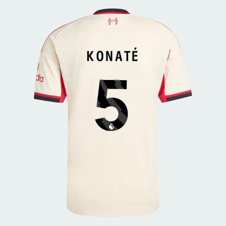 Liverpool 2025-26 KONATE 5 Away Jersey – Cream by Soccer Jersey