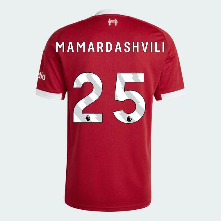 Liverpool 2025-26 MAMARDASHVILI 25 Home Jersey – Red by Soccer Jersey