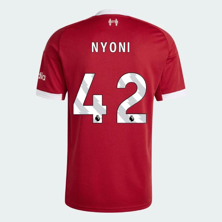 Liverpool 2025-26 NYONI 42 Home Jersey – Red by Soccer Jersey